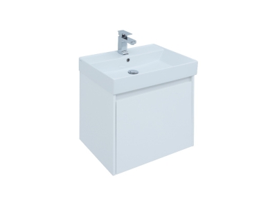 Тумба под раковину Aquanet Nova Lite 60, 1 + 1 ящик в ящике, белый глянец (242574)