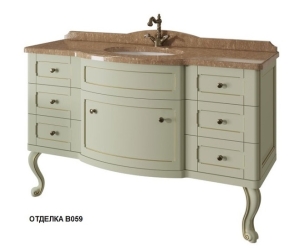 Тумба под раковину Caprigo Imperio 140 см, 7 ящиков, подвесная, отделка B059, 11620-B059