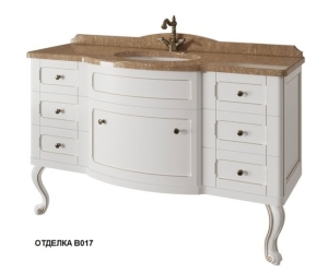 Тумба под раковину Caprigo Imperio 140 см, 7 ящиков, подвесная, отделка B017, 11620-B017