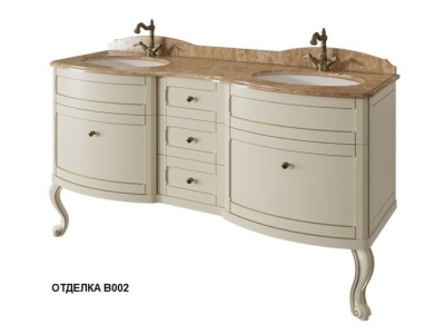 Тумба под раковину Caprigo Imperio 160 см, 5 ящиков, подвесная, отделка B002, 11619-B002