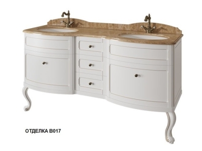 Тумба под раковину Caprigo Imperio 160 см, 5 ящиков, подвесная, отделка B017, 11619-B017