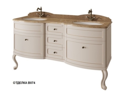 Тумба под раковину Caprigo Imperio 160 см, 5 ящиков, подвесная, отделка B074, 11619-B074