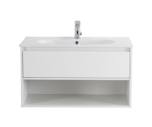 Тумба под раковину BelBagno Kraft 80, подвесная, цвет Bianco Opaco, Kraft-800-1C-SO-BO