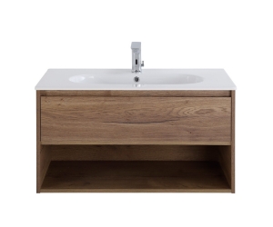 Тумба под раковину BelBagno Kraft 90, подвесная, цвет Rovere Tabacco, Kraft-900-1C-SO-RT