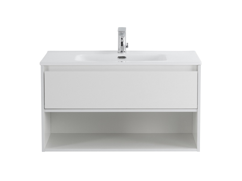 Купить Тумба под раковину BelBagno Kraft 90, подвесная, цвет Bianco Opaco, Kraft-900-1C-SO-BO