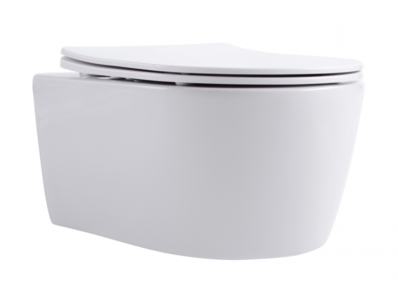 Купить Подвесной безободковый унитаз Aquanet Smart W Rimless, крышка микролифт, Slimseat, белый, 276395