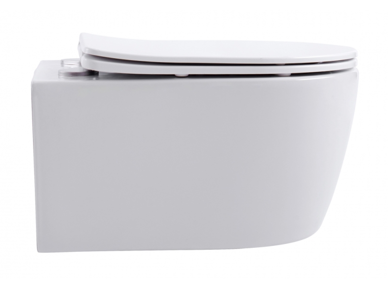 Купить Подвесной безободковый унитаз Aquanet Smart W Rimless, крышка микролифт, Slimseat, белый, 276395