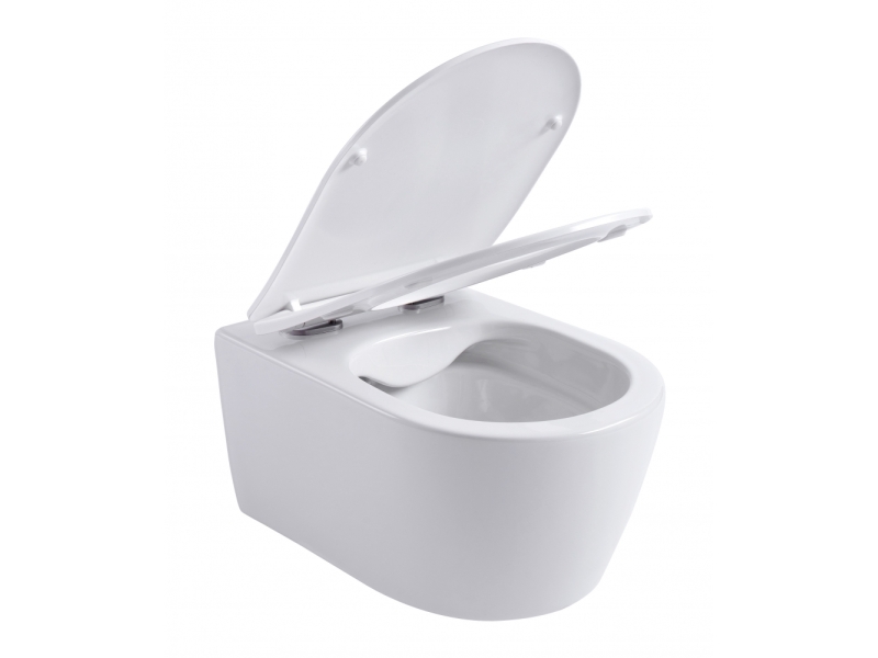 Купить Подвесной безободковый унитаз Aquanet Smart W Rimless, крышка микролифт, Slimseat, белый, 276395