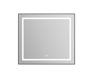 Зеркало BelBagno Kraft SPC-KRAFT-885-785-TCH-WARM-NERO 88.5 см, светодиодная подсветка, с сенсорным выключателем, с подогревом, черный