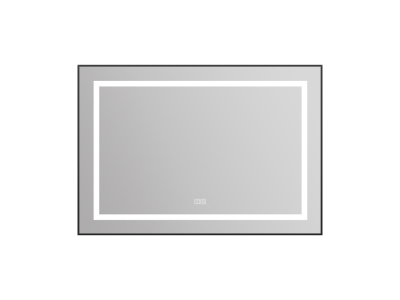 Зеркало BelBagno Kraft SPC-KRAFT-985-685-TCH-WARM-NERO 98.5 см, светодиодная подсветка, с сенсорным выключателем, с подогревом, черный