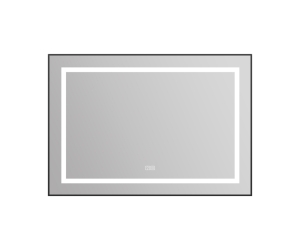 Зеркало BelBagno Kraft SPC-KRAFT-985-685-TCH-WARM-NERO 98.5 см, светодиодная подсветка, с сенсорным выключателем, с подогревом, черный