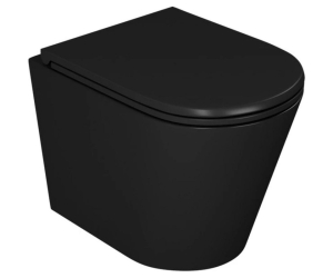 Унитаз подвесной D&K Venice, безободковый, с сиденьем микролифт, цвет черный, DT1026025