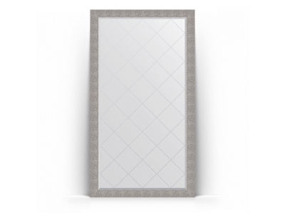 Зеркало с гравировкой в багетной раме Evoform Exclusive-G Floor BY 6386, 111 x 201 см, чеканка серебряная