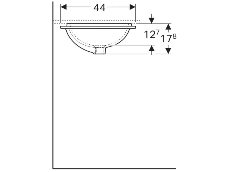Купить Раковина Geberit Variform 500.762.01.2, 53 x 44 см, белая