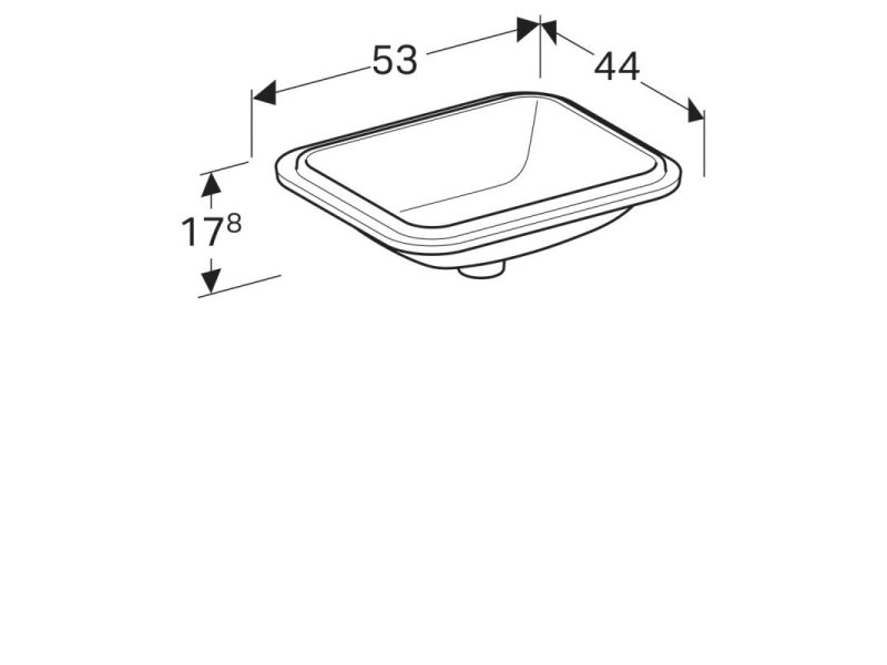 Купить Раковина Geberit Variform 500.762.01.2, 53 x 44 см, белая