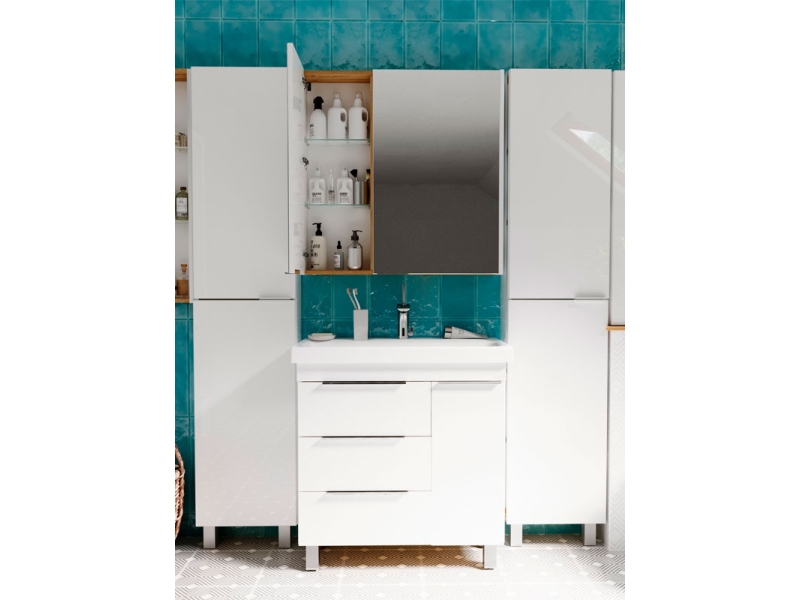 Купить Зеркальный шкаф 1Marka Gaula 80П, белый, У92513