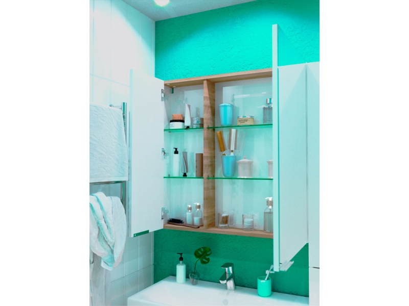 Купить Зеркальный шкаф 1Marka Gaula 80П, белый, У92513