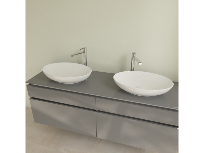 Купить Раковина Villeroy&Boch Loop & Friends 56 x 38.5 см, на столешницу, альпийский белый, 4A4700R1
