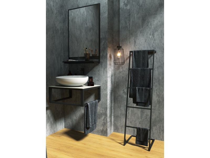 Купить Зеркало 1Marka Grunge Loft 60П, черный, Ц0000007990