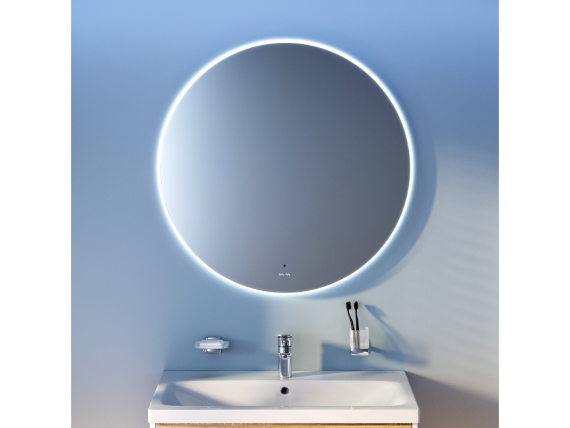 Купить Зеркало Am.Pm X-Joy, 80 см, LED-подсветка, с диммером, цвет серебристый, M85MOX40801S