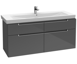 Тумба под раковину Villeroy&Boch Subway 2.0 A69800FP, Glossy Grey, 128,7 см