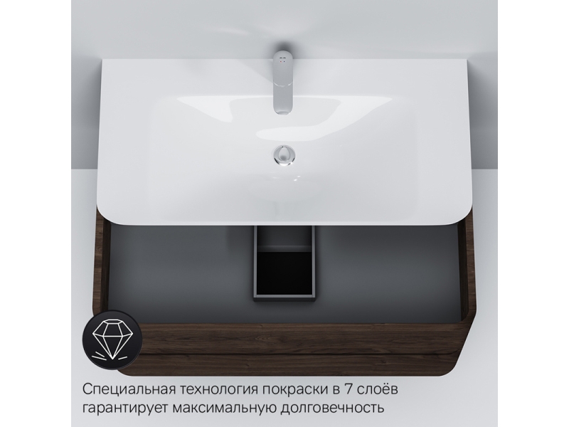 Купить Тумба под раковину Am.Pm Sensation 100 см, подвесная, табачный дуб, M30FHX1002TF