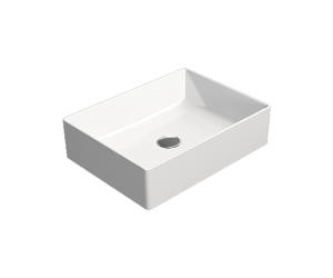 Раковина GSI Kube X накладная, 50 x 37 см, белый глянцевый, 942911