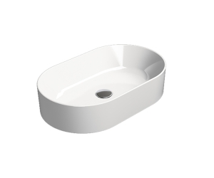 Раковина GSI Kube X накладная, 60 x 37 см, белый глянцевый, 945811