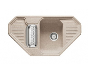 Мойка угловая Franke EUROFORM EFG 682 E, 114.0185.113, гранит, установка сверху, цвет сахара, 90,5*50,5 см