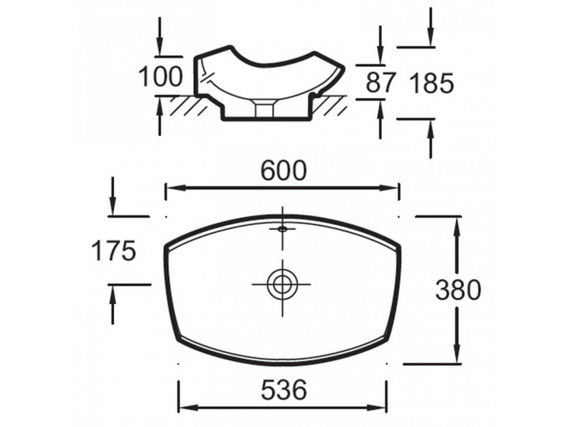 Купить Раковина Jacob Delafon Leaf E1186-00 60 х 38 см