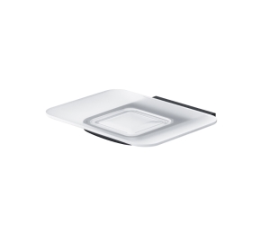 Мыльница стеклянная Am.Pm Inspire 2.0, держатель черный матовый, A50A34222