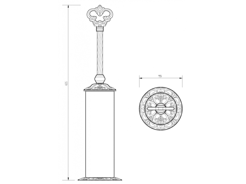 Купить Держатель ершика Migliore Elizabetta 17063 - золото