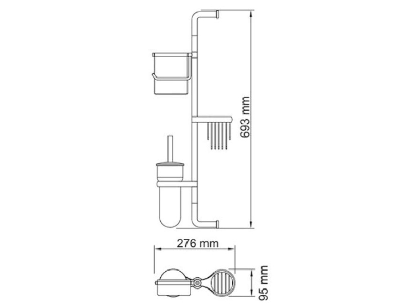 Купить Стойка WasserKraft Серия К, настенная, комбинированная, K-1458