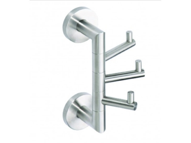 Купить Крючок тройной Bemeta Neo 104206075 5.5 x 11 x 19 см поворотный, хром матовый