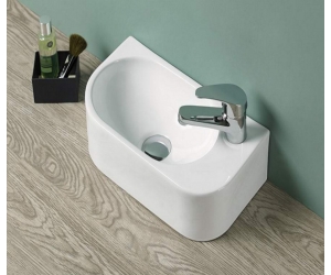 Раковина CeramaLux N, 40 х 21 см, подвесная/накладная, белая, 78204L