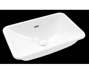 Раковина Villeroy&Boch Loop & Friends 54 см, встраиваемая снизу, с переливом, белый, 4A570001