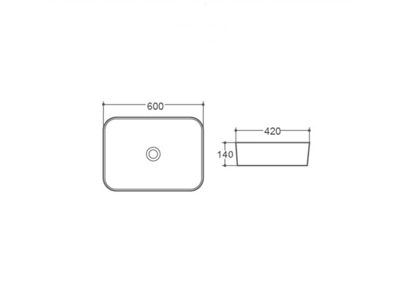 Купить Раковина Vincea 60 x 42 см накладная, белый, VBS-304