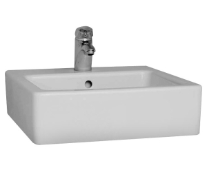Раковина Vitra Nuovella 60 см, подвесная, без отверстия для смесителя, с переливом, 4078B003-0012