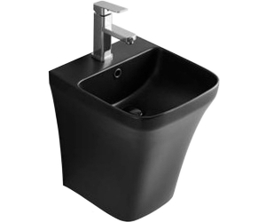 Раковина CeramaLux Серия NC, 36.5 х 40 см, подвесная, черная матовая, 500PMB
