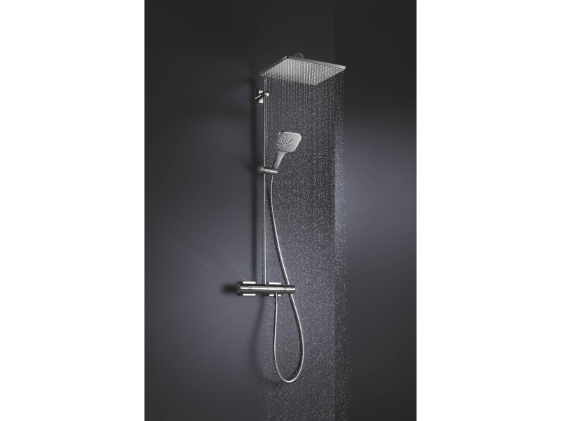 Купить 26649000 Rainshower SmartActive 310 Mono Cube Душевая система, квадратный, 1 режим струи, с термостатом, хром