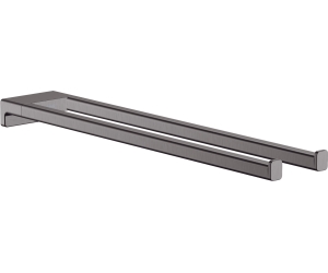 Двухрожковый держатель полотенец AddStoris Hansgrohe 41770340, шлифованный черный хром