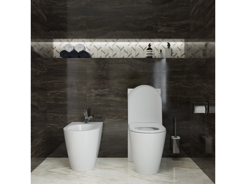 Купить 2433.7.000.000.1 KARTELL by LAUFEN напольный унитаз , для монтажа с бачком