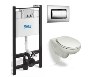 ПЭК Roca Victoria Pack 893100000 подвесной унитаз + инсталляция + кнопка + сиденье