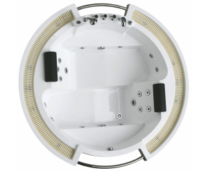 Ванна гидромассажная акриловая Gemy G9060 B 210 х 210 x 87 см, встраиваемая, белая