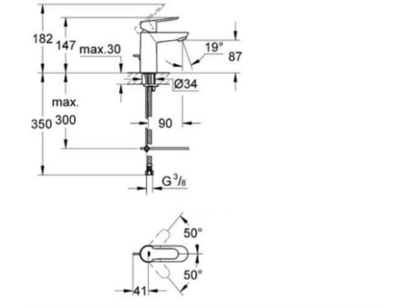 Купить Смеситель для раковины Grohe BauEdge 23329000
