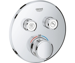 Внешняя часть термостатического смесителя для душа на 2 выхода Grohtherm SmartControl 29119000, хром