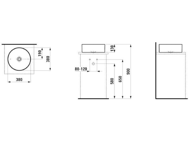 Купить Раковина Laufen Living 38x13 8.1143.5.000.112.1