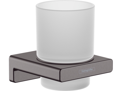 Стакан для зубных щеток AddStoris Hansgrohe 41749340, шлифованный черный хром