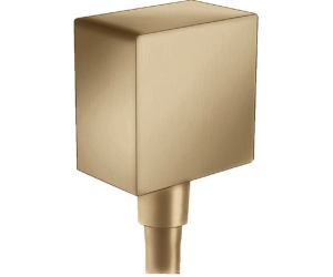Шланговое подсоединение Hansgrohe Fixfit Square 26455140 (бронза) с клапаном обратного тока