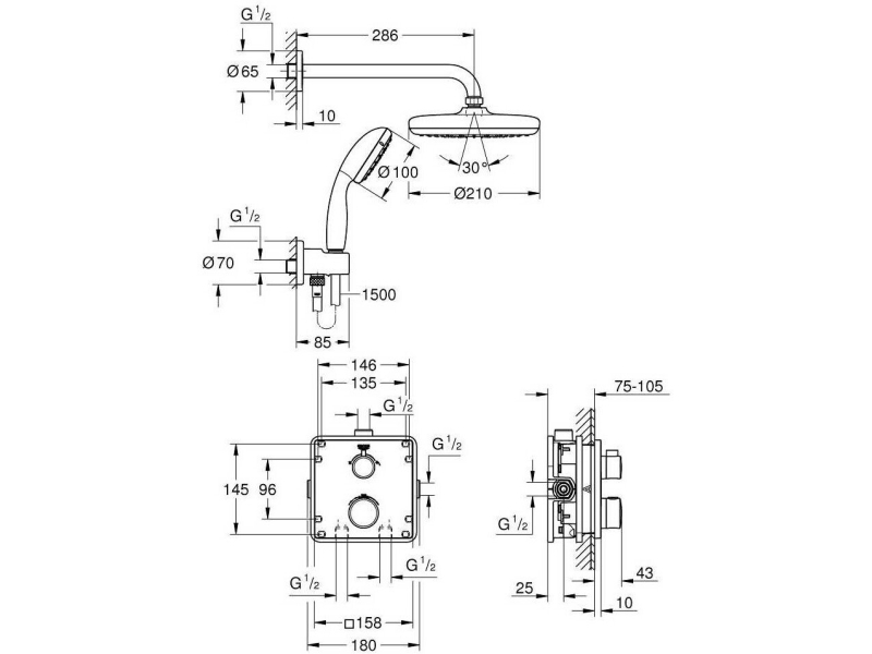 Купить Душевая система Grohe Grohtherm 34729000